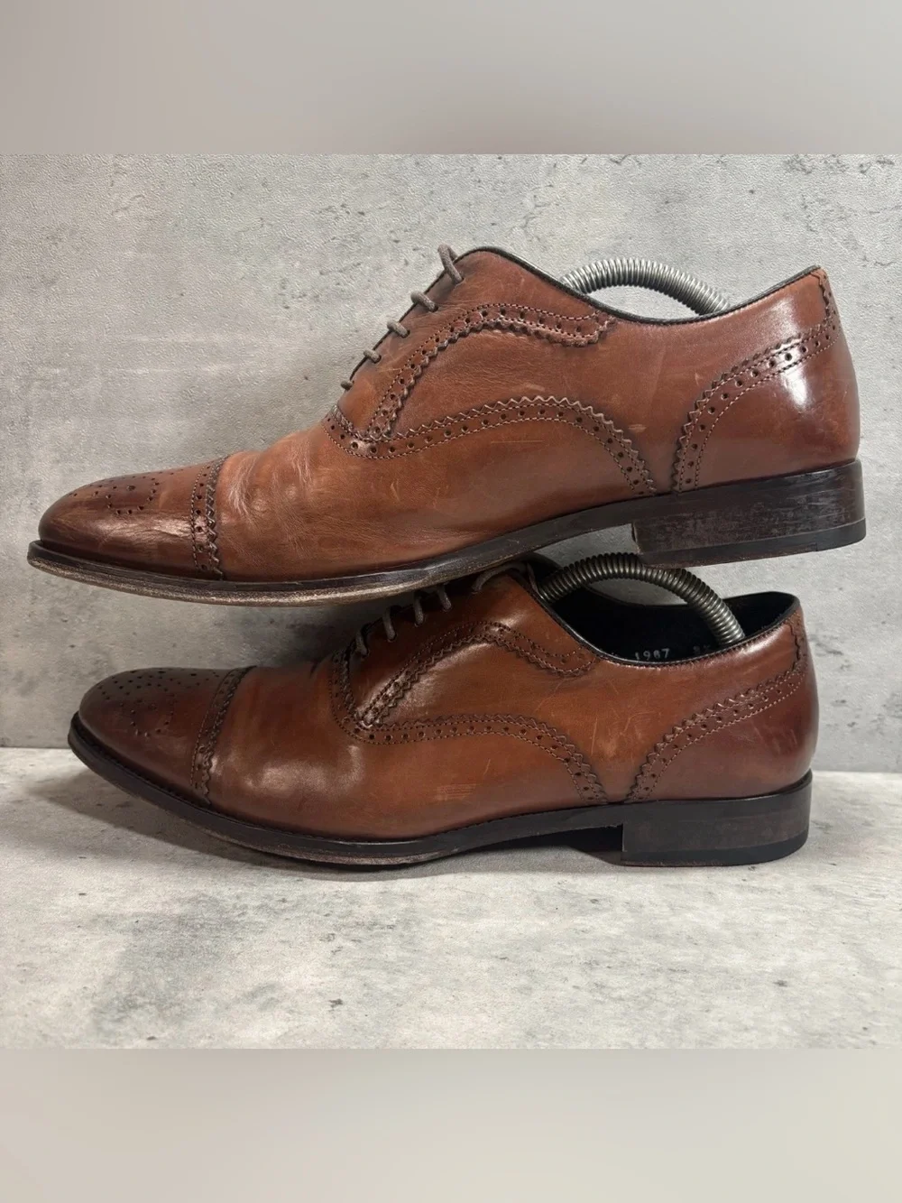 To Boot New York Adam Derrick Brown Cap Toe Oxford Dress Italy Shoes Men’s 8.5